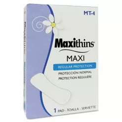 HOSPECO® Maxithins Vended Sanitary Napkins #4, Maxi, 250 Individually Boxed Napkins/Carton