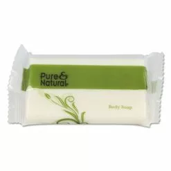 Pure & Natural™ Body And Facial Soap, Fresh Scent, # 1 1/2 Flow Wrap Bar, 500/Carton