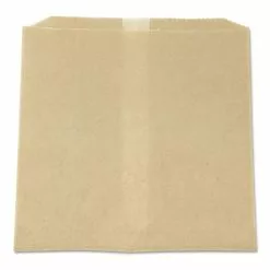 HOSPECO® Waxed Napkin Receptacle Liners, 8.5" X 8", Brown, 500/Carton