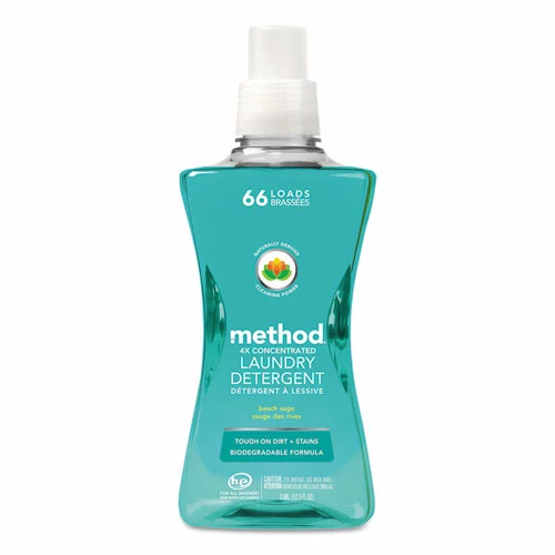 Method® 4X Concentrated Laundry Detergent, Beach Sage, 53.5 Oz Bottle