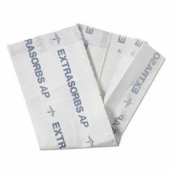 Medline Extrasorbs Air-Permeable Disposable DryPads, 30" X 36", White, 5 Pads/Pack