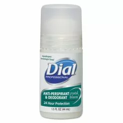 Dial® Anti-Perspirant Deodorant, Crystal Breeze, 1.5 Oz, Roll-On Bottle, 48/Carton