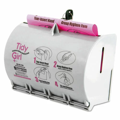 Tidy Girl™ Plastic Feminine Hygiene Disposal Bag Dispenser, Gray - Image 2