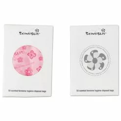 HOSPECO® Scensibles Personal Disposal Bags, 3.38" X 9.75", Pink, 50 Bags/Box, 24 Boxes/Carton