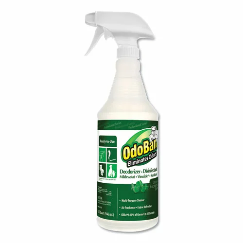OdoBan® RTU Odor Eliminator And Disinfectant, Eucalyptus Scent, 32 Oz Spray Bottle