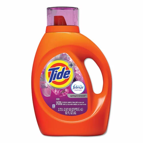 Tide® Plus Febreze Liquid Laundry Detergent, Spring And Renewal, 92 Oz Bottle