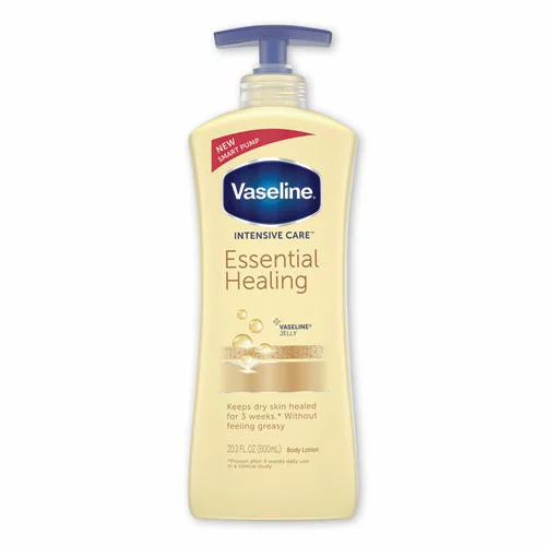 VaselineĀ® Intensive Care Essential Healing Body Lotion, 20.3 Oz, Pump Bottle, 4/Carton