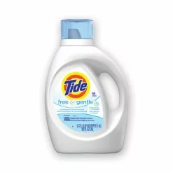 Tide® Free And Gentle Liquid Laundry Detergent, 64 Loads, 92 Oz Bottle, 4/Carton