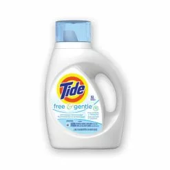 Tide® Free And Gentle Laundry Detergent, 32 Loads, 46 Oz Bottle, 6/Carton