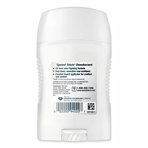 Speed Stick® Deodorant, Regular Scent, 1.8 Oz, White, 12/Carton - Image 4