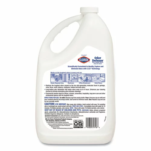 Clorox® Commercial Solutions Odor Defense Air/Fabric Spray, Clean Air Scent, 1 Gal Bottle - Image 6