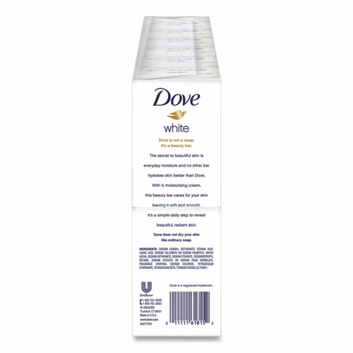 Dove® White Beauty Bar, Light Scent, 3.75 Oz, 72/Carton
