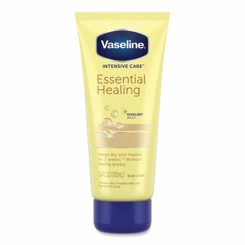 Vaseline® Intensive Care Essential Healing Body Lotion, 3.4 Oz Squeeze Tube, 12/Carton