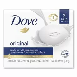 Dove® White Beauty Bar, Light Scent, 3.17 Oz, 3/Pack