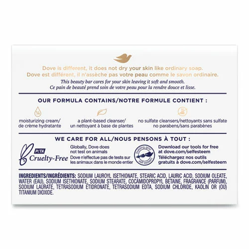 Dove® White Beauty Bar, Light Scent, 2.6 Oz, 36/Carton - Image 2