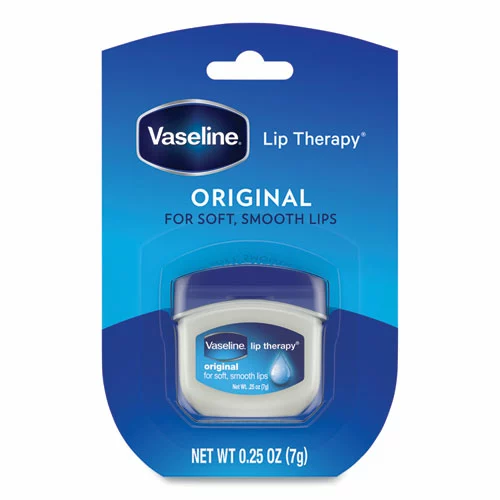 Vaseline® Lip Therapy, Original, 0.25 Oz, Plastic Flip-Top Container, 32/Carton - Image 2