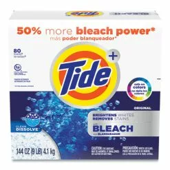 Tide® Laundry Detergent With Bleach, Tide Original Scent, Powder, 144 Oz Box
