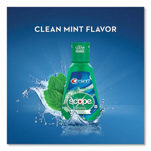 Crest® + Scope Mouth Rinse, Classic Mint, 1 L Bottle, 6/Carton - Image 3