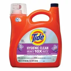 Tide® Hygienic Clean Heavy 10x Duty Liquid Laundry Detergent, Spring Meadow, 154 Oz Bottle, 4/Carton