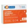 Boulder Clean Laundry Detergent Sheets, Free And Clear, 40/Pack, 12 Packs/Carton