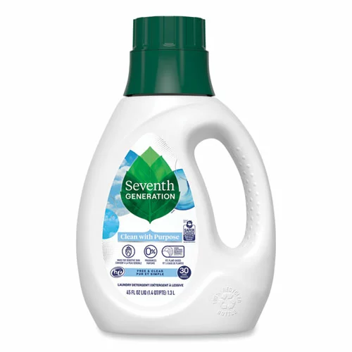 Seventh GenerationĀ® Natural Liquid Laundry Detergent, Fragrance Free, 45 Oz Bottle, 6/Carton - Image 3