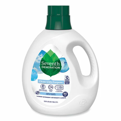Seventh Generation® Natural Liquid Laundry Detergent, Fragrance Free, 135 Oz Bottle, 4/Carton - Image 3